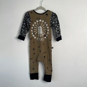 Rags to Raches long sleeve “brave” onesie​